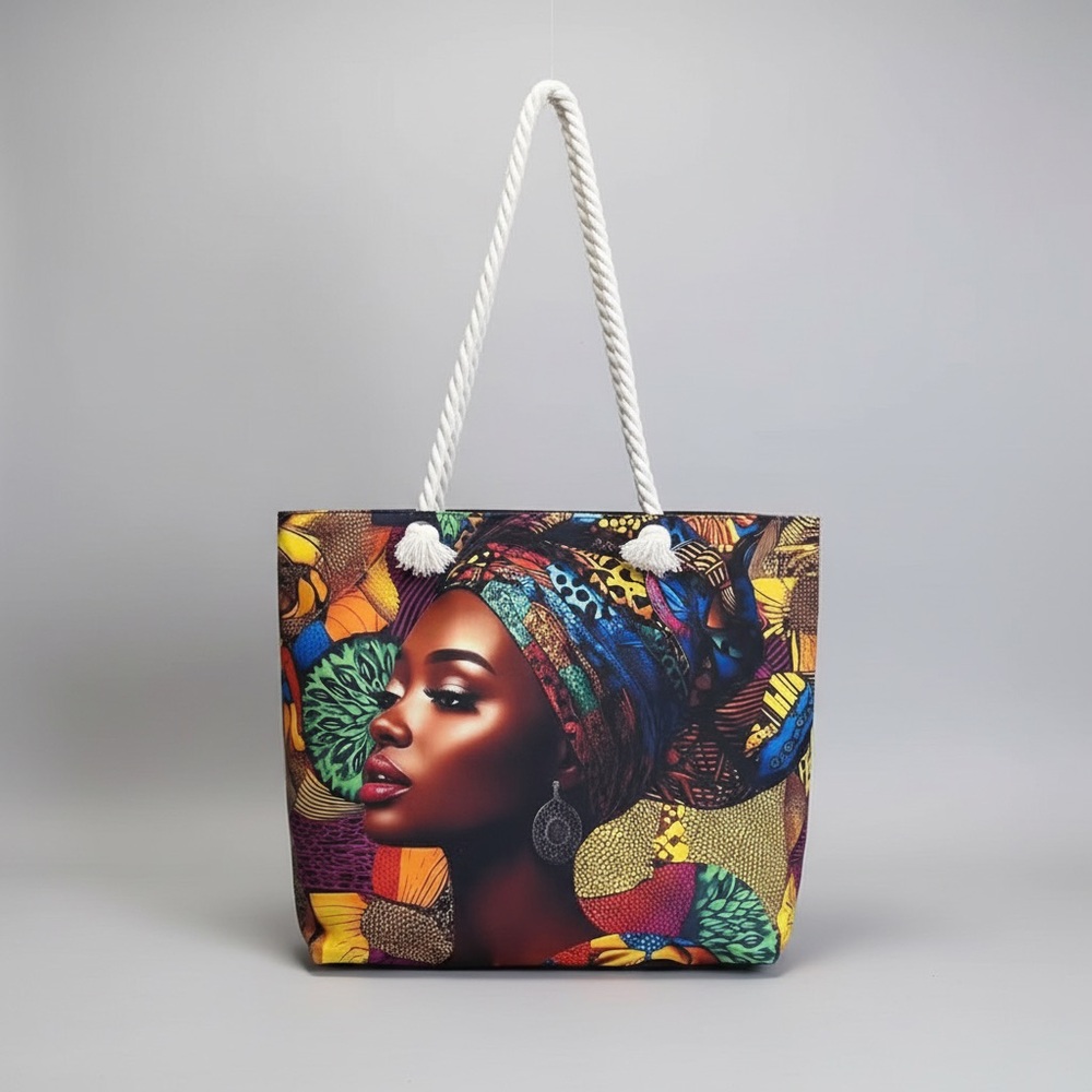 Colorful Patterned Tote Bag - Picture 5 of 6